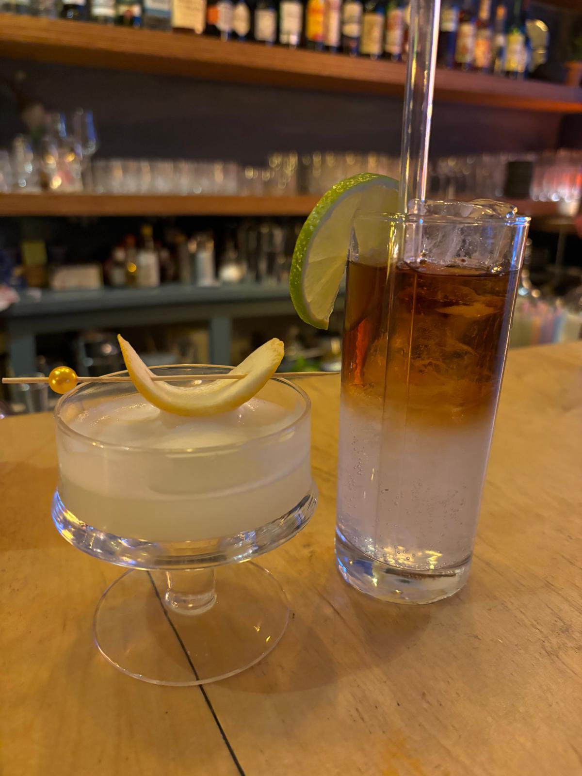 A golden cocktail in warm light
